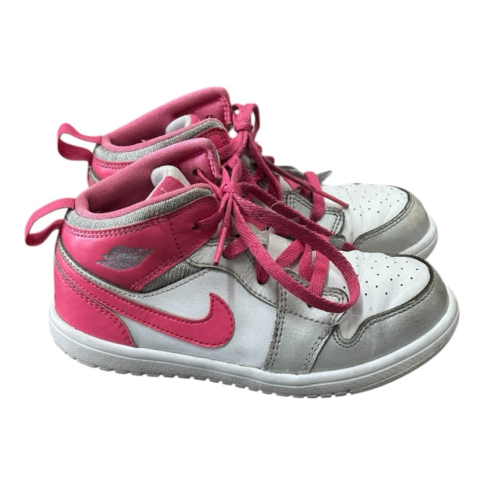 Nike‎ Kids' Pink and Gray Air Jordan Sneakers Sz 10